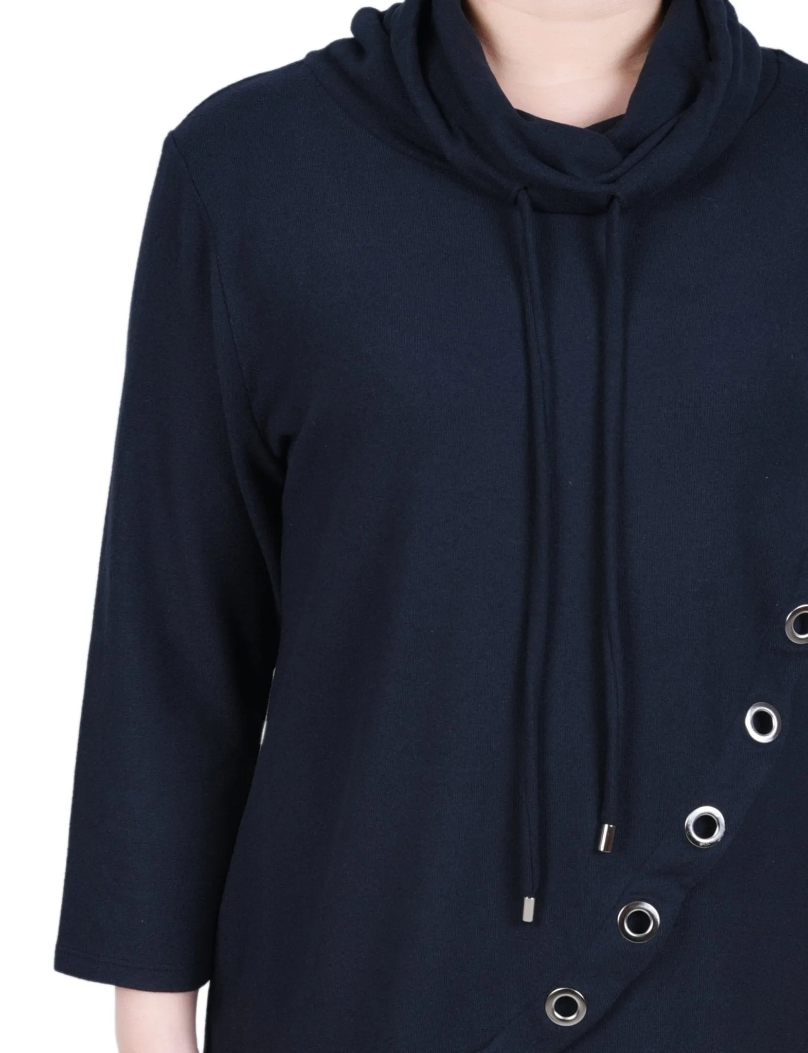 3/4 Length Sleeve Top With Grommet Hem - Petite sold by Dress Barn product image thumbnail 3