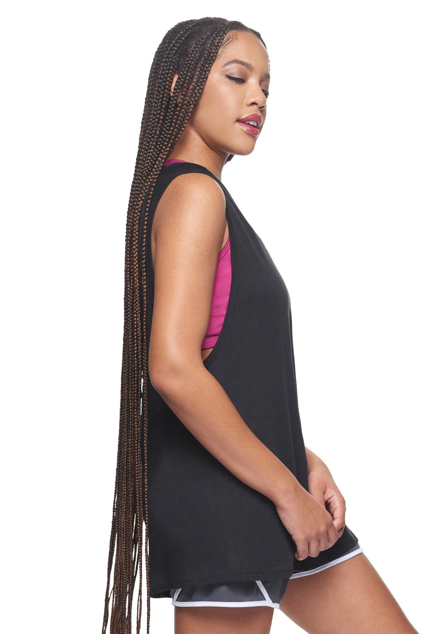 MoCA Plant Based Sleeveless Tunic Hoodie - Plus sold by Dress Barn product image thumbnail 3