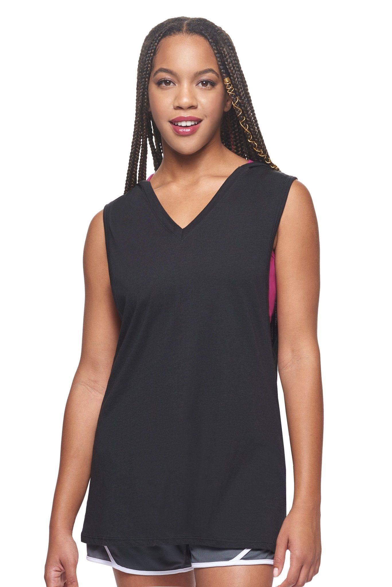 MoCA Plant Based Sleeveless Tunic Hoodie - Plus sold by Dress Barn product image thumbnail 2