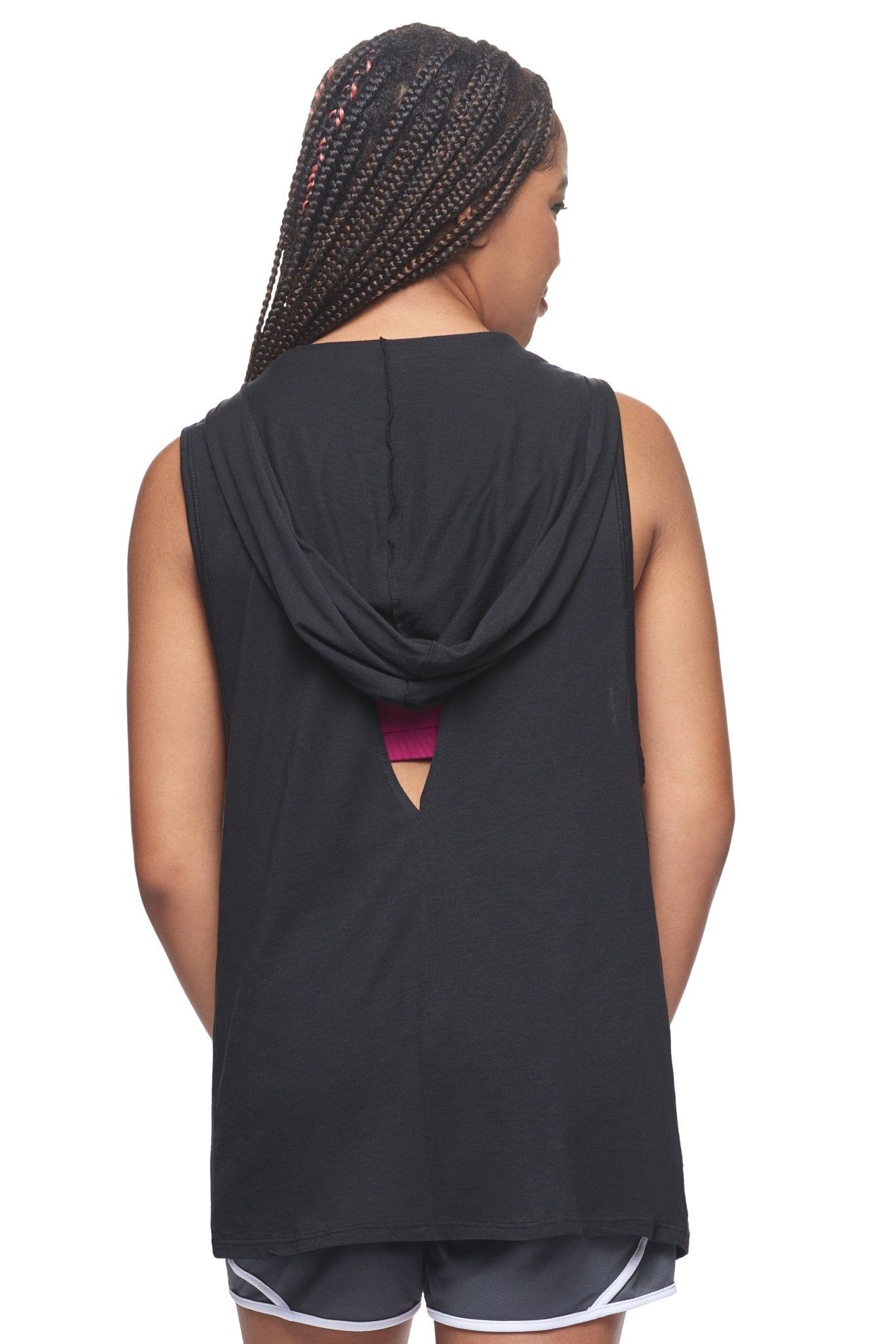 MoCA Plant Based Sleeveless Tunic Hoodie - Plus sold by Dress Barn product image thumbnail 4