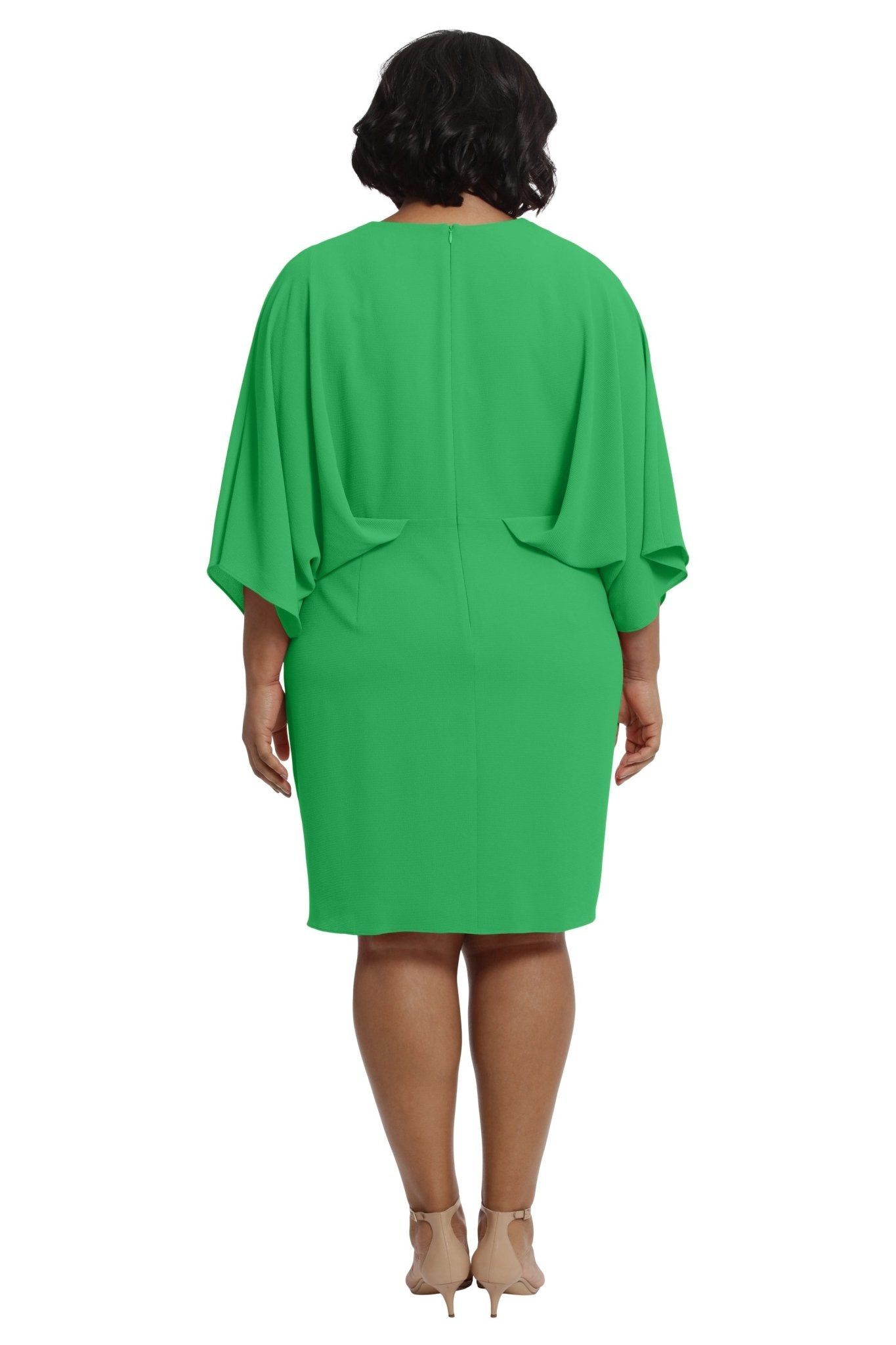 Draped Dress With Keyhole And Front Appendage - Plus sold by Dress Barn product image thumbnail 2