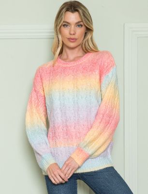 Tie-dye Cable Knit Sweater sold by Dress Barn