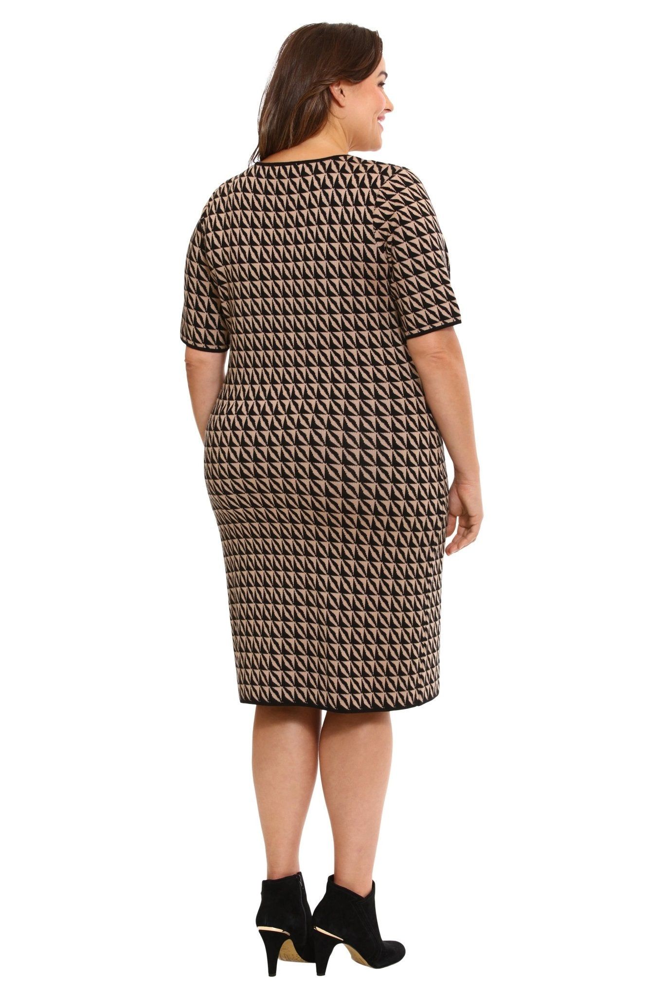 Short Sleeve Keyhole Midi Dress - Plus sold by Dress Barn product image thumbnail 3