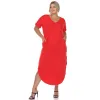 Short Sleeve V-neck Maxi Dress - Plus sold by Dress Barn