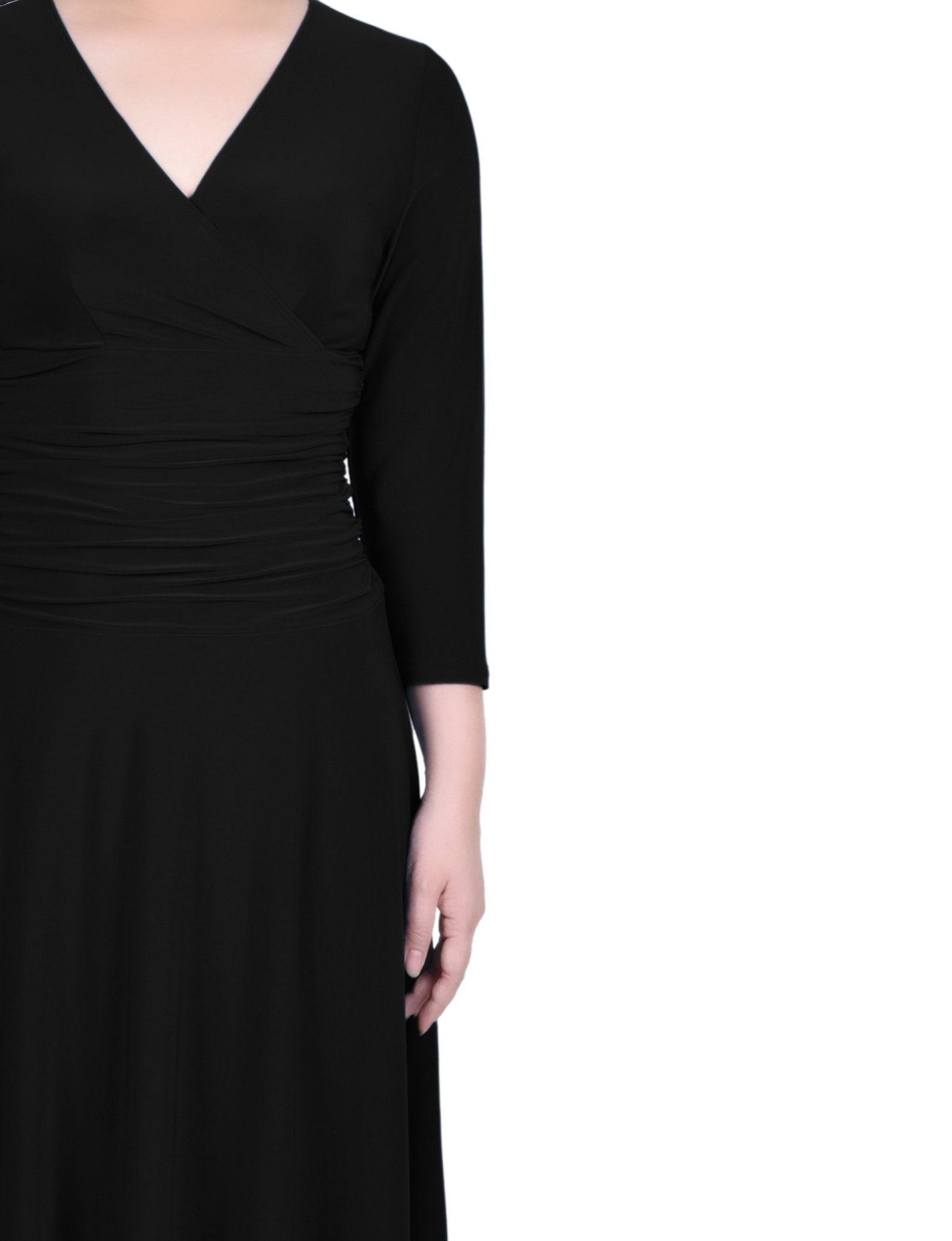 3/4 Length Sleeve Rouched-Waist Dress - Petite sold by Dress Barn product image thumbnail 3