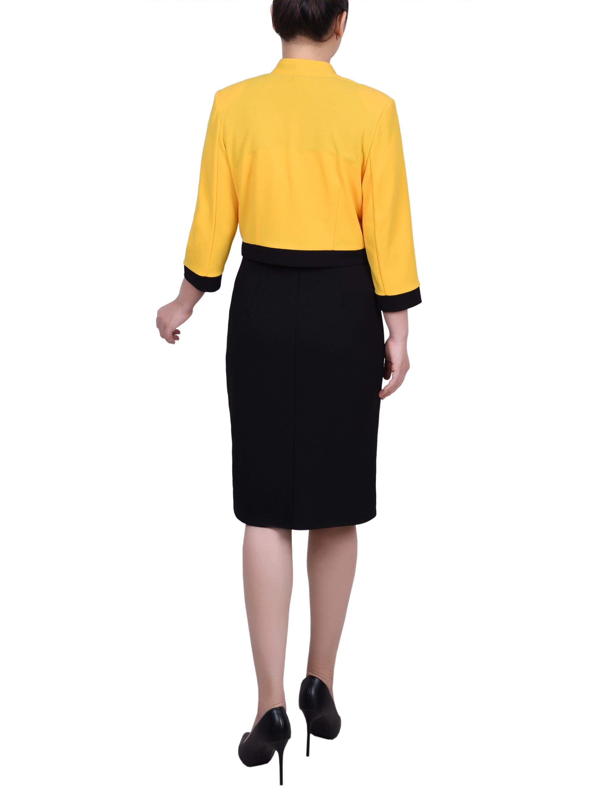 NY Collection 3/4 Sleeve 2 Piece Colorblocked Dress Set sold by Dress Barn product image thumbnail 3