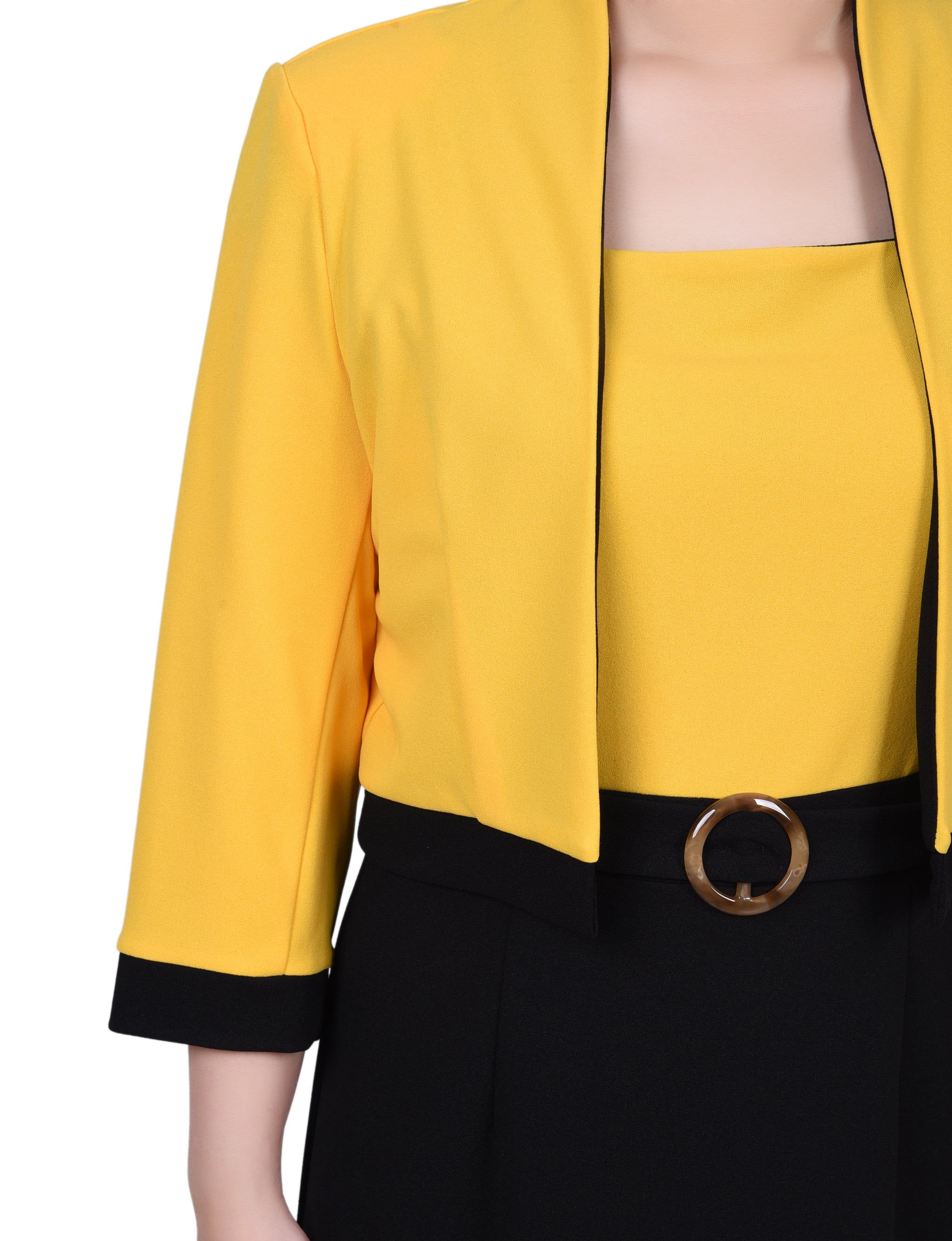 NY Collection 3/4 Sleeve 2 Piece Colorblocked Dress Set sold by Dress Barn product image thumbnail 4