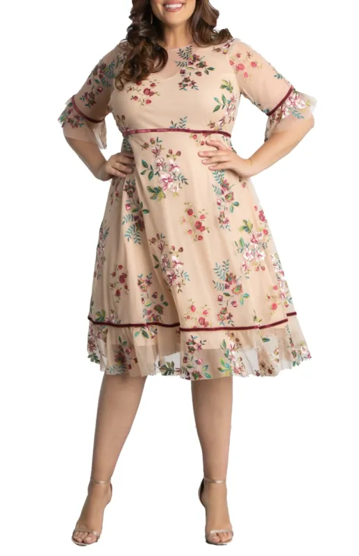 Wildflower Embroidered Dress - Plus sold by Dress Barn