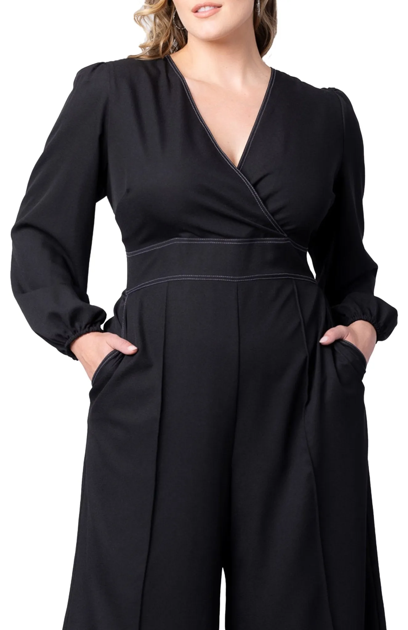 Tessa Cropped Wide-Leg Jumpsuit - Plus sold by Dress Barn product image thumbnail 4