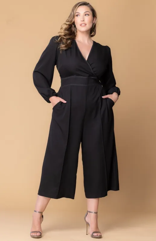 Tessa Cropped Wide-Leg Jumpsuit - Plus sold by Dress Barn