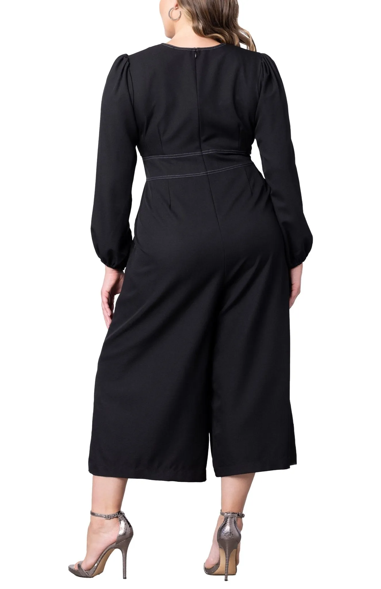 Tessa Cropped Wide-Leg Jumpsuit - Plus sold by Dress Barn product image thumbnail 3