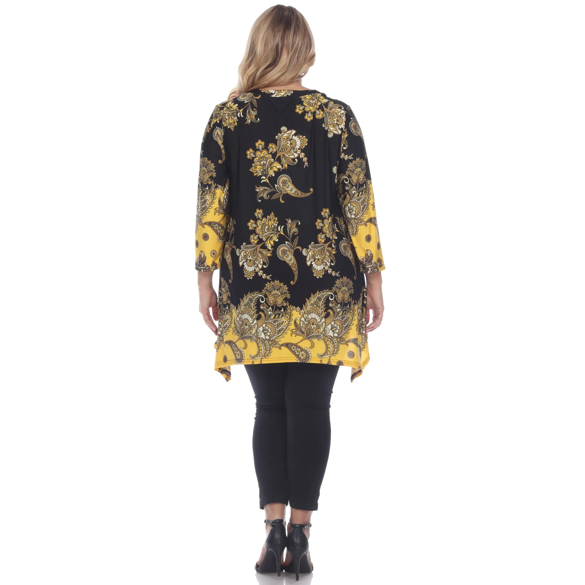 Floral Chain Printed Tunic Top with Pockets - Plus sold by Dress Barn product image thumbnail 4