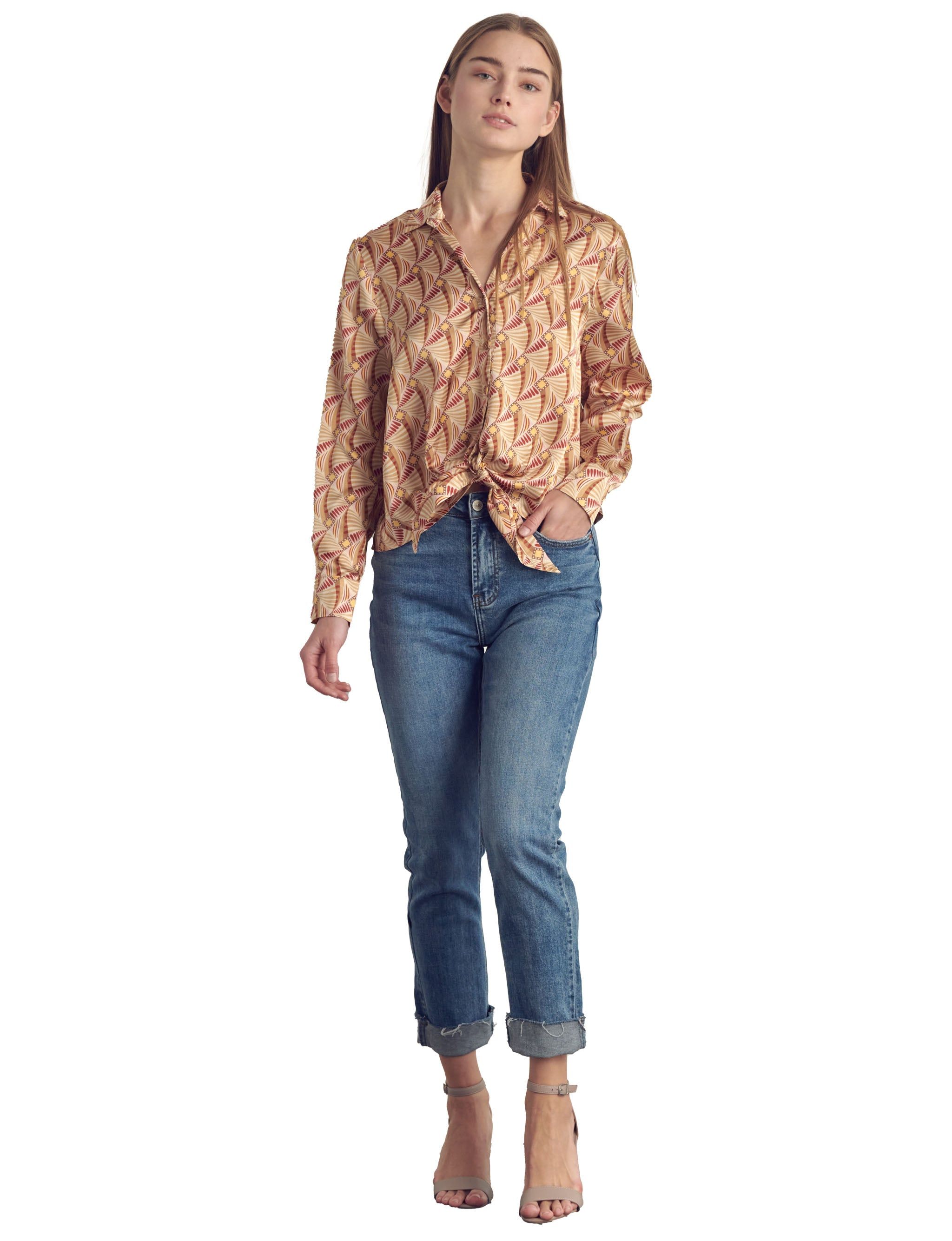 Collared button front satin long sleeve sold by Dress Barn product image thumbnail 4