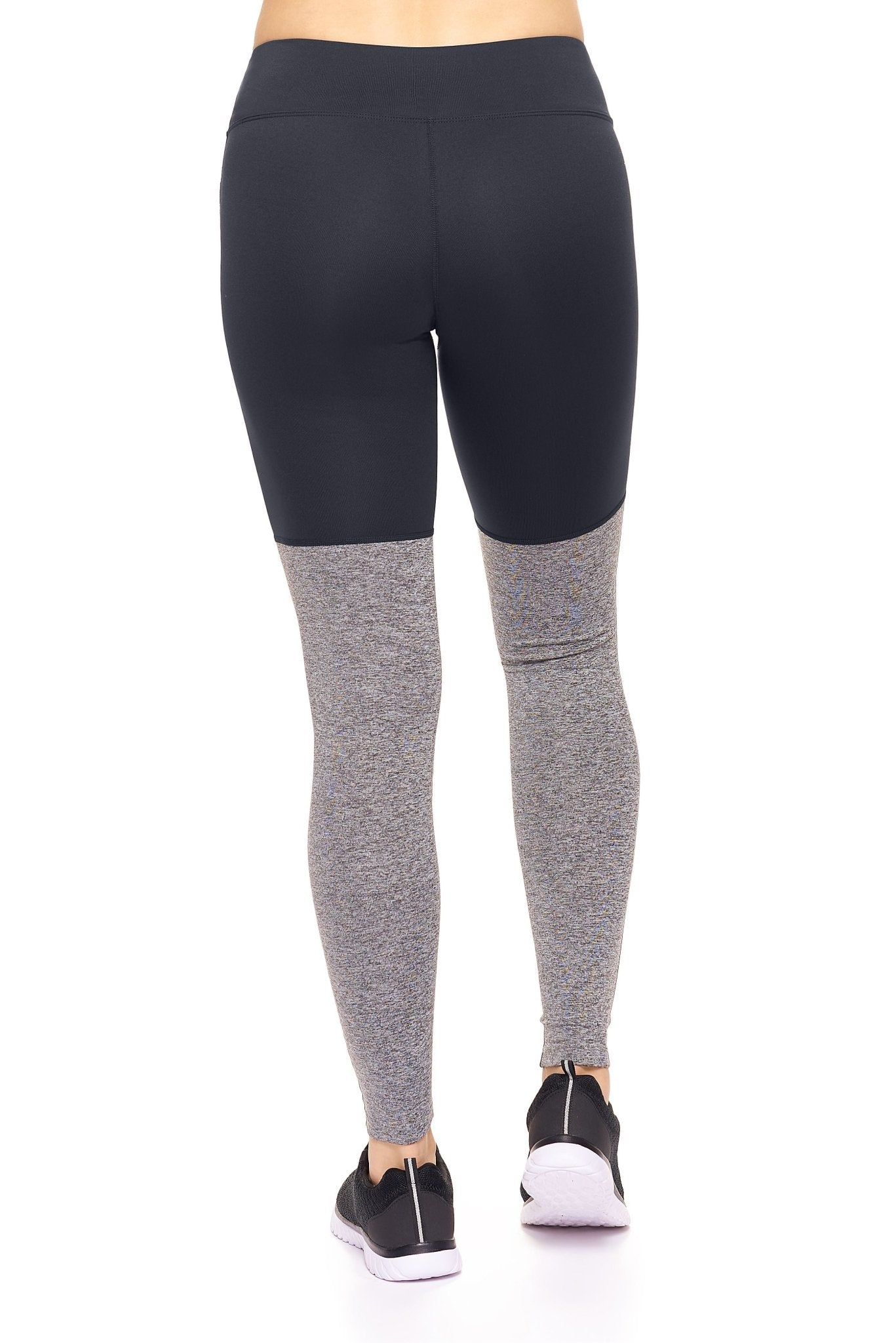 Airstretch Mid-Rise Heather Colorblock Leggings with Pocket - Plus sold by Dress Barn product image thumbnail 3
