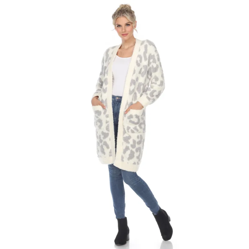 Leopard Print Open Front Cardigan sold by Dress Barn