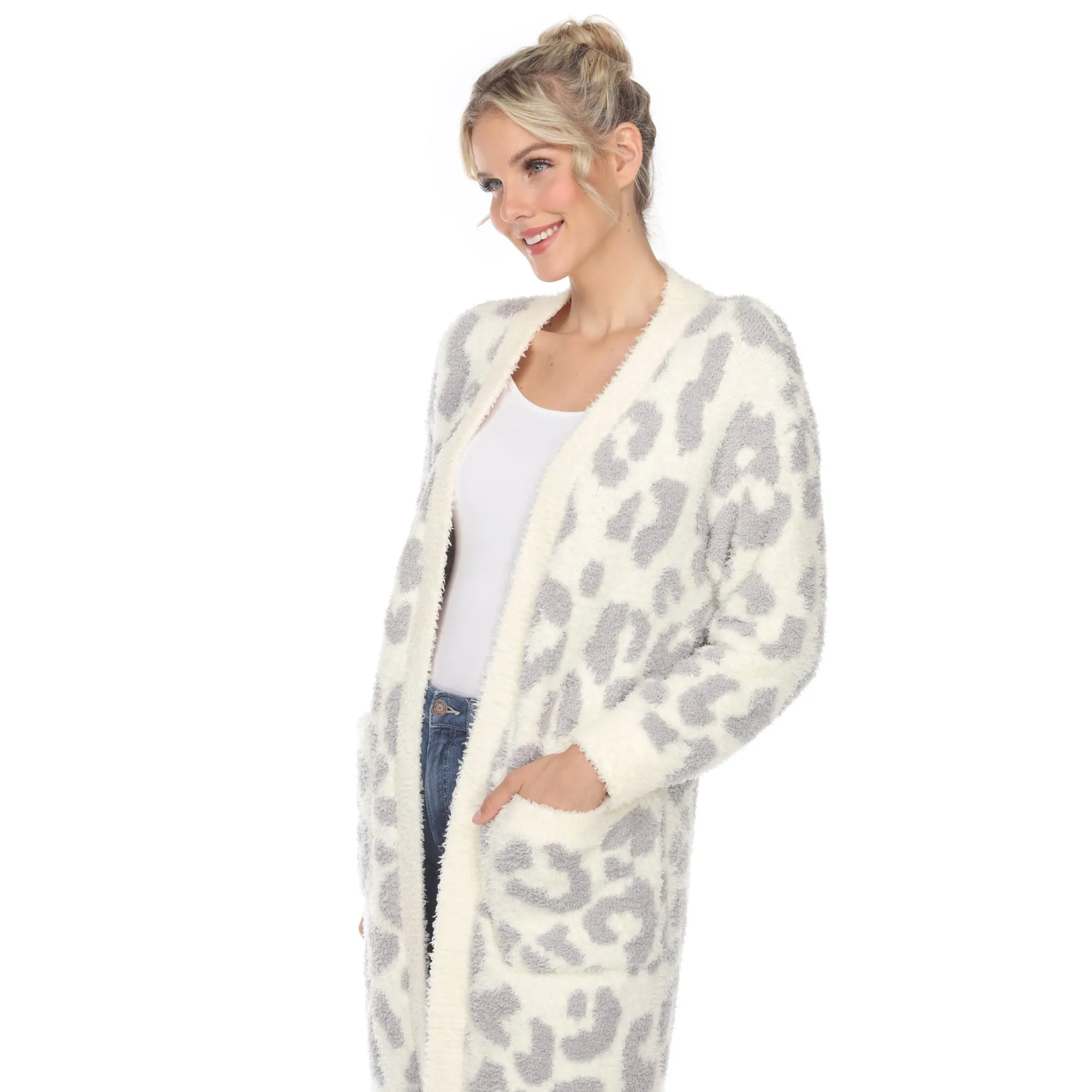 Leopard Print Open Front Cardigan sold by Dress Barn product image thumbnail 5