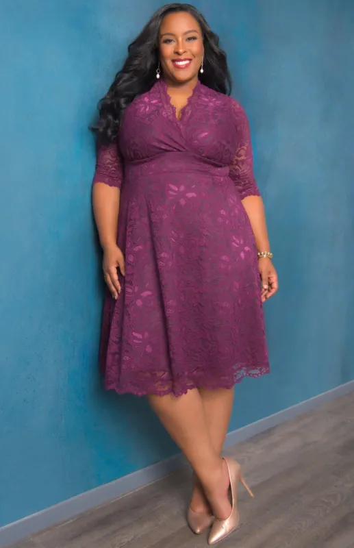 Mademoiselle Lace Cocktail Dress - Plus sold by Dress Barn