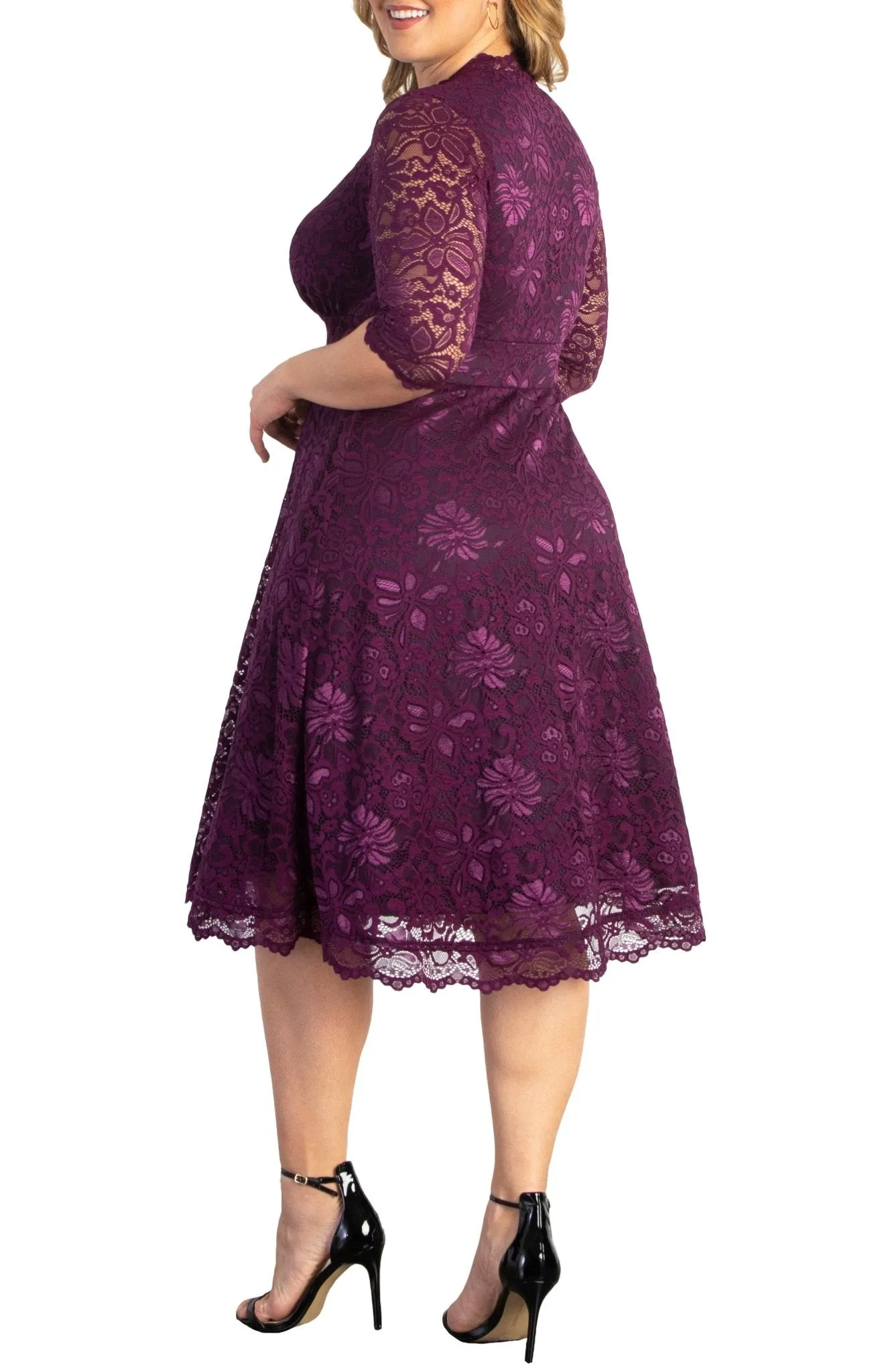 Mademoiselle Lace Cocktail Dress - Plus sold by Dress Barn product image thumbnail 3