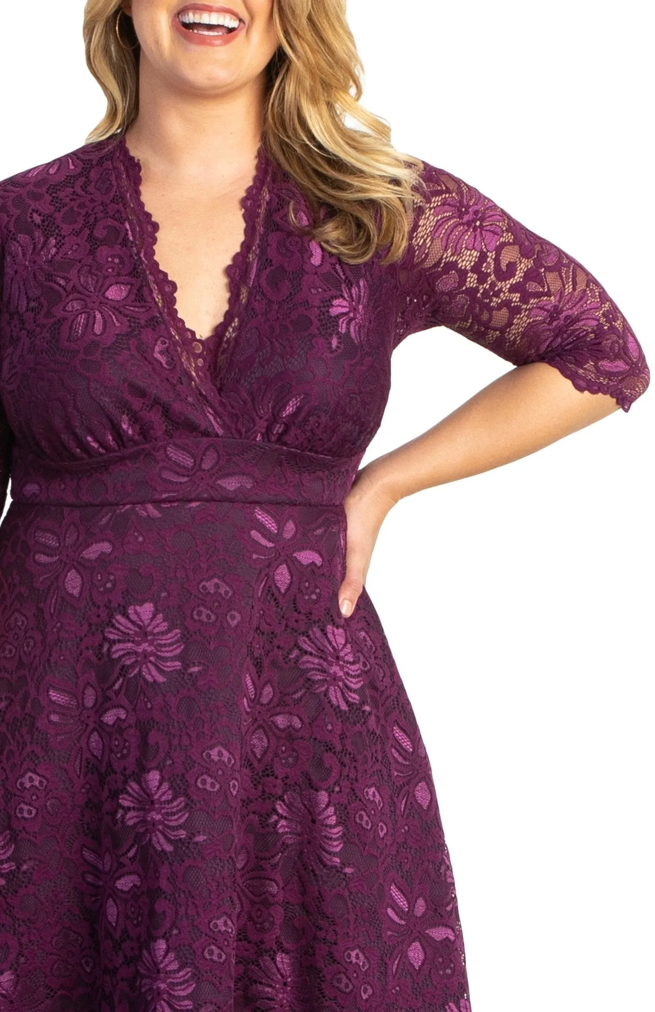 Mademoiselle Lace Cocktail Dress - Plus sold by Dress Barn product image thumbnail 4