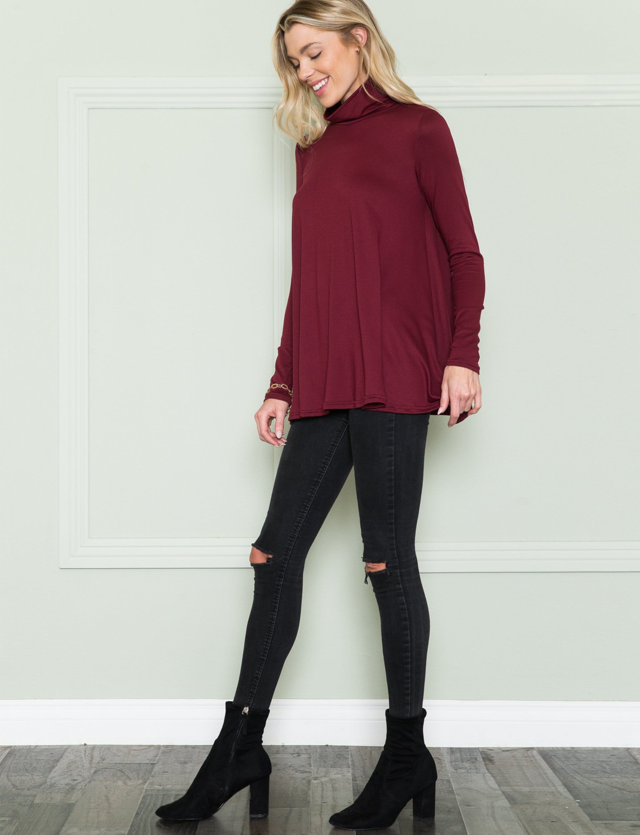 Flattering Turtleneck Long Sleeve Top - Plus sold by Dress Barn product image thumbnail 5