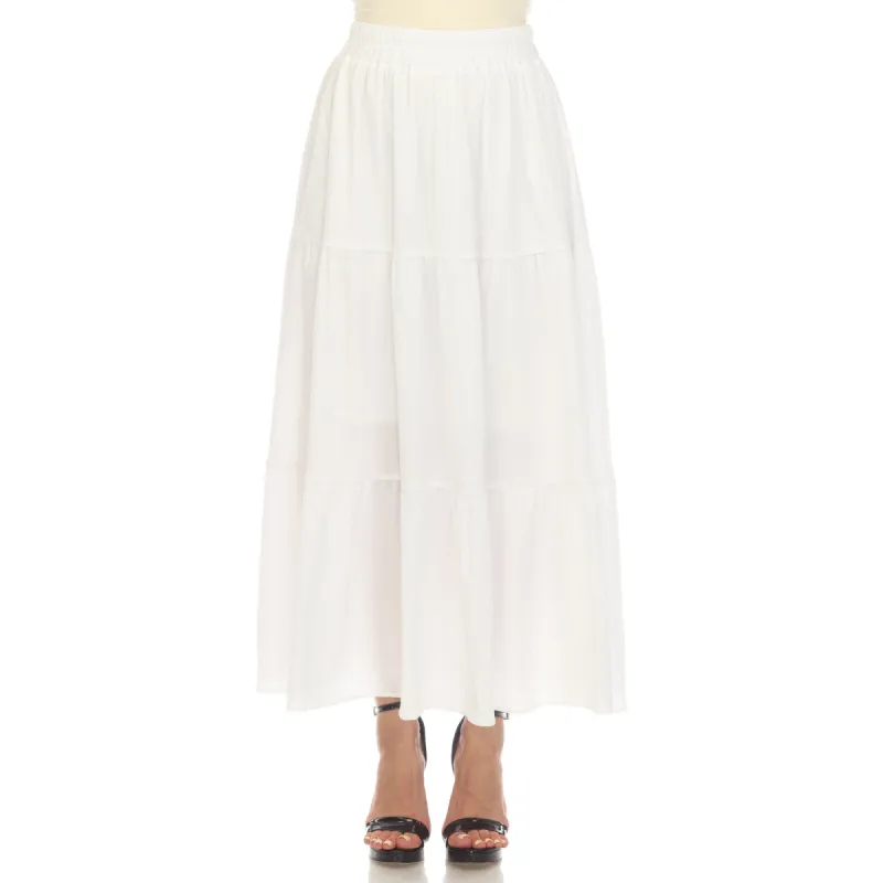 Pleated Tiered Maxi Skirt sold by Dress Barn