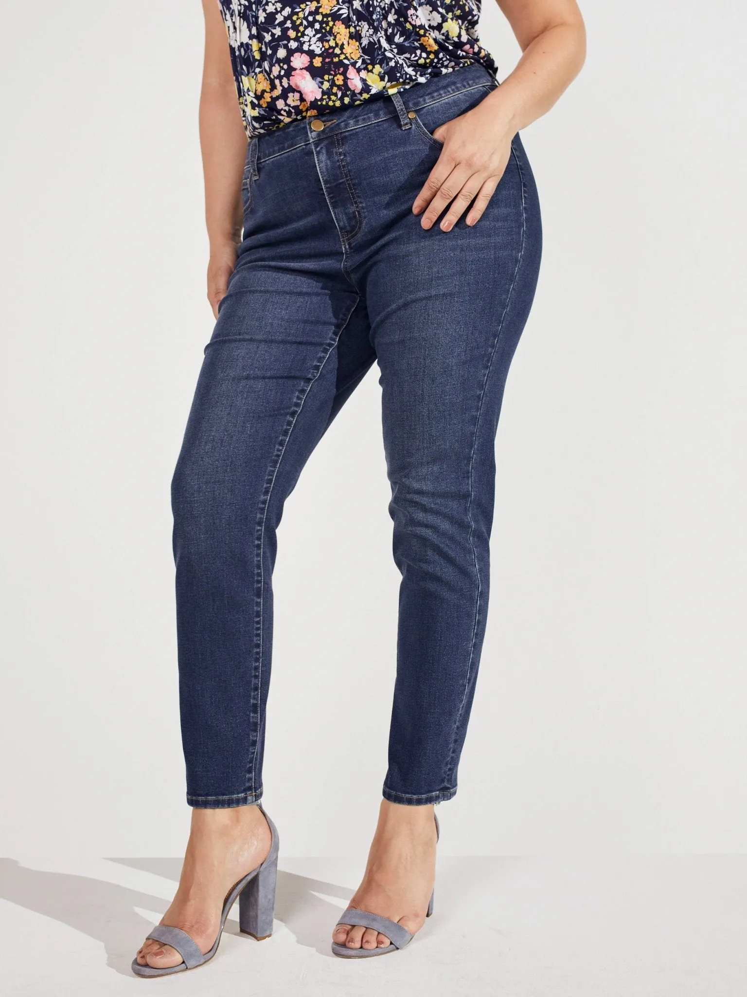 Westport Signature Skinny 5 Pocket Denim Jean - Plus sold by Dress Barn product image thumbnail 4