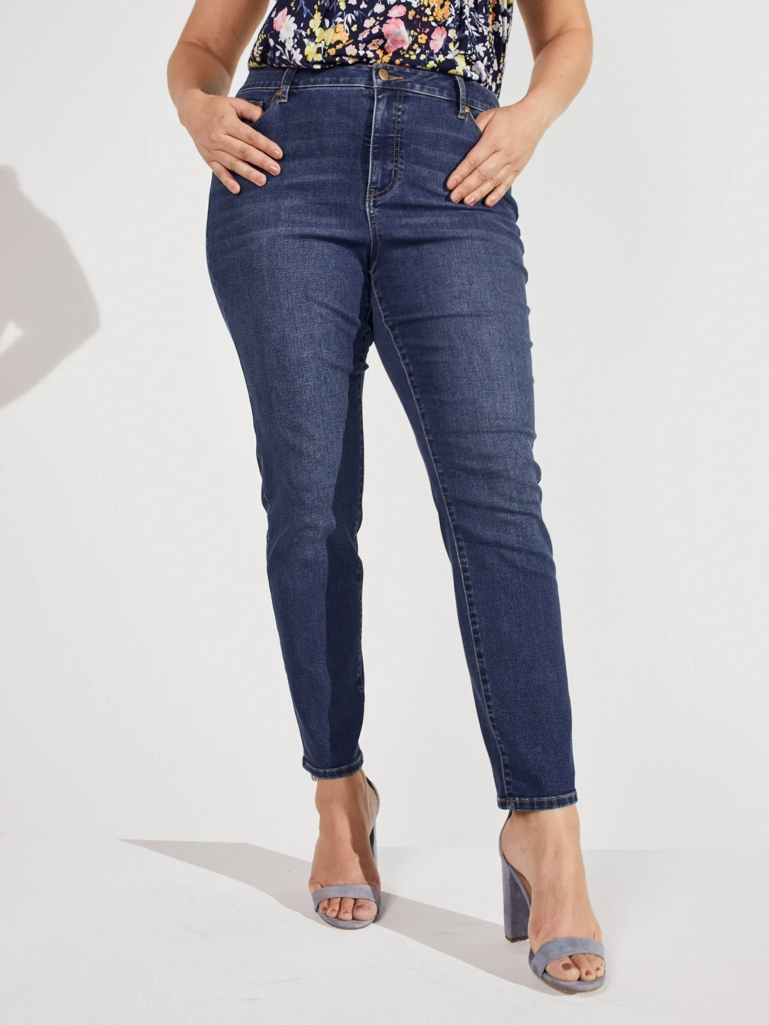 Westport Signature Skinny 5 Pocket Denim Jean - Plus sold by Dress Barn