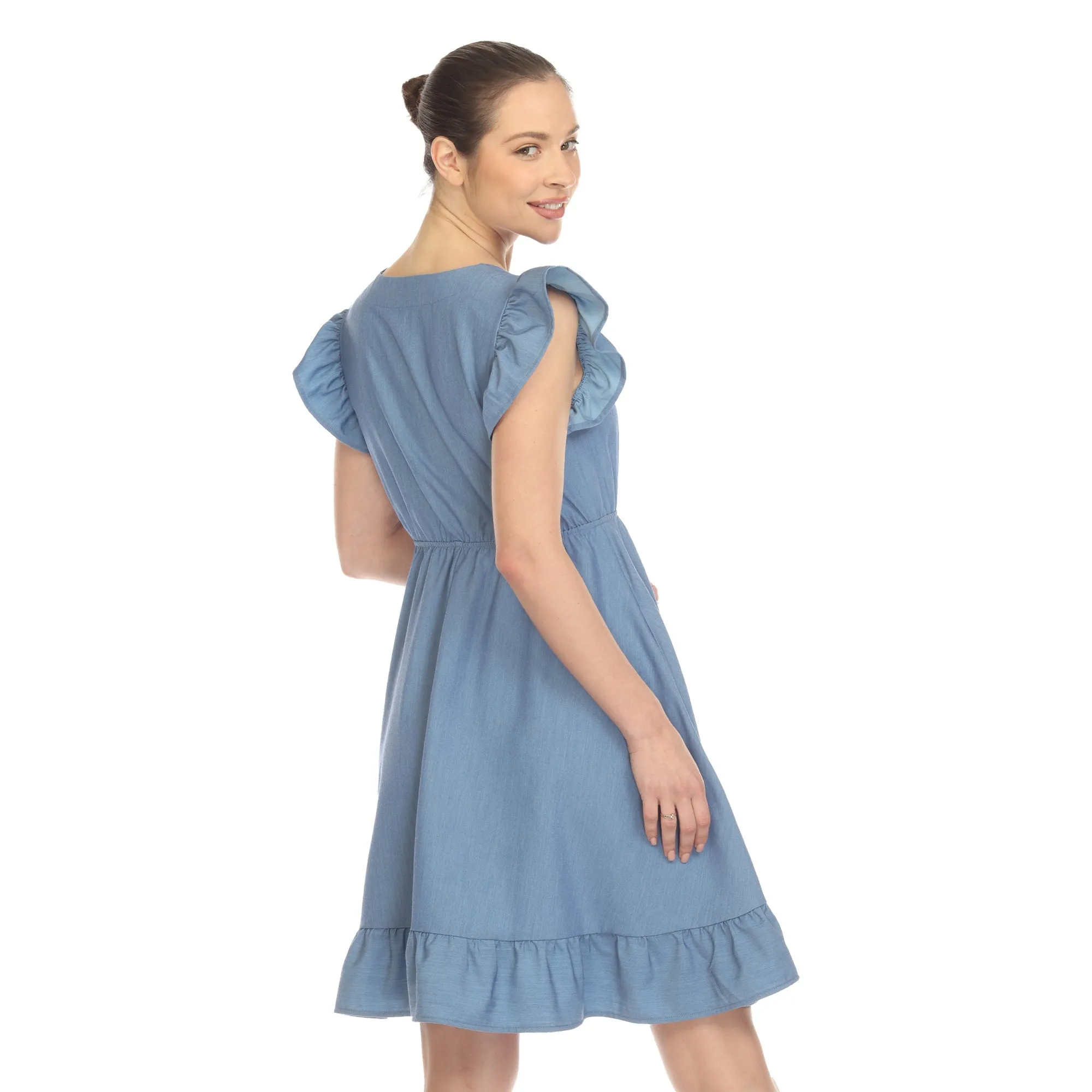 Ruffle Sleeve Knee-Length Dress sold by Dress Barn product image thumbnail 4