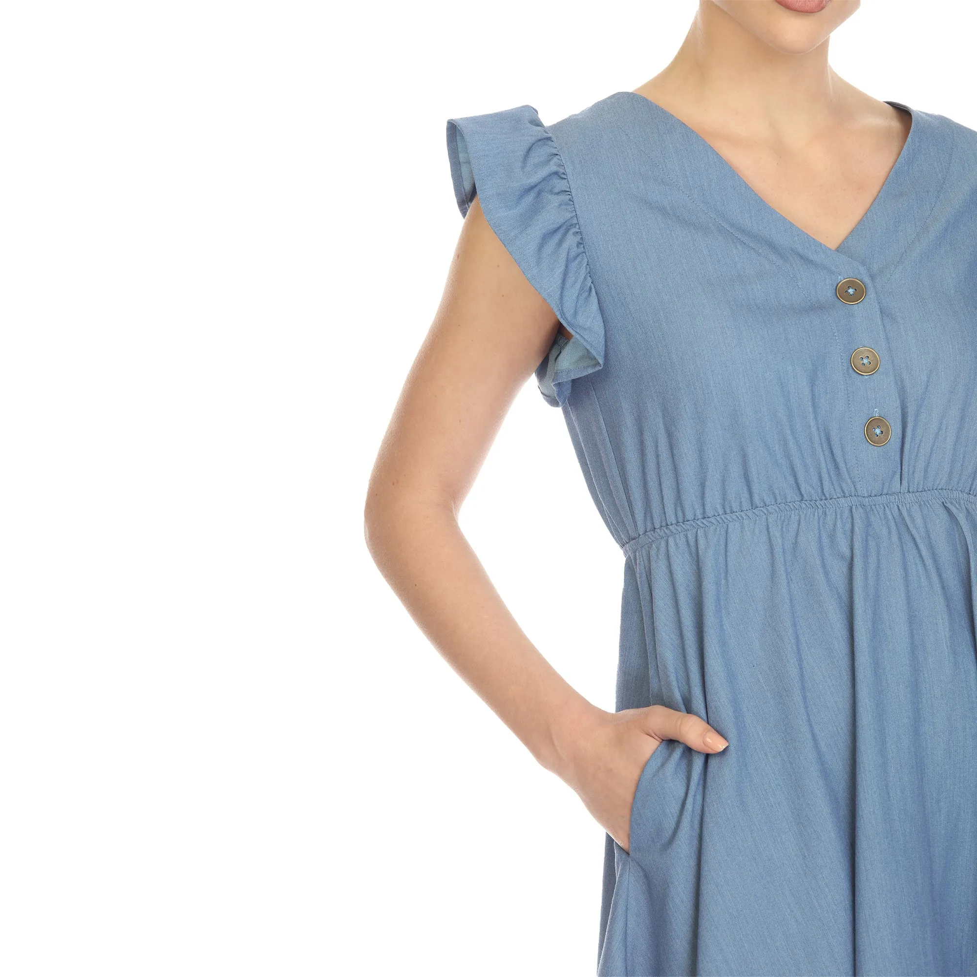 Ruffle Sleeve Knee-Length Dress sold by Dress Barn product image thumbnail 5