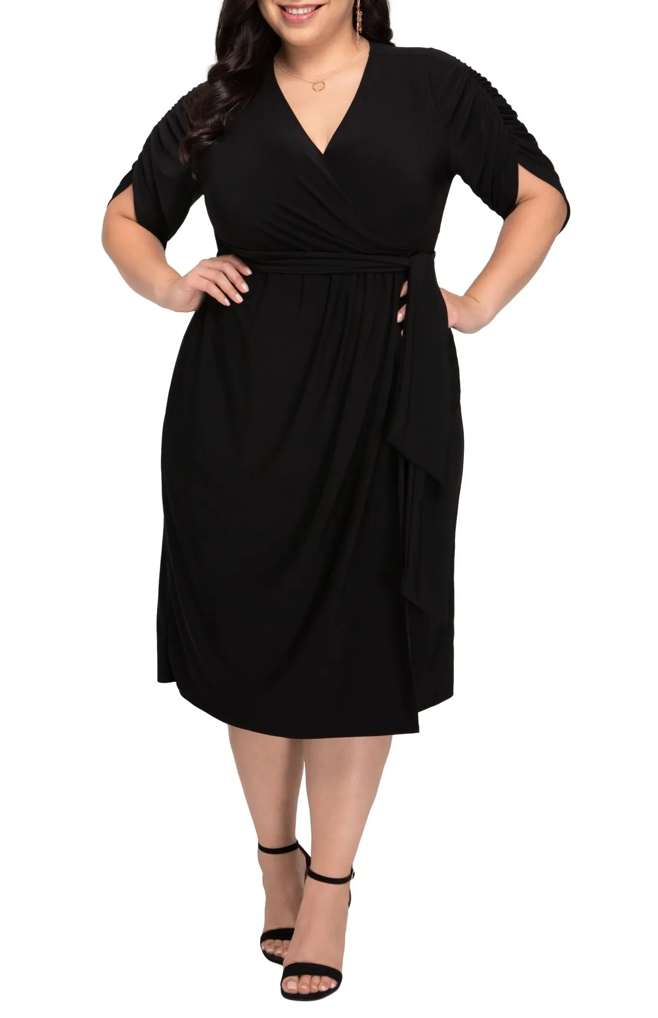 Eden Faux Wrap Dress - Plus sold by Dress Barn product image thumbnail 5