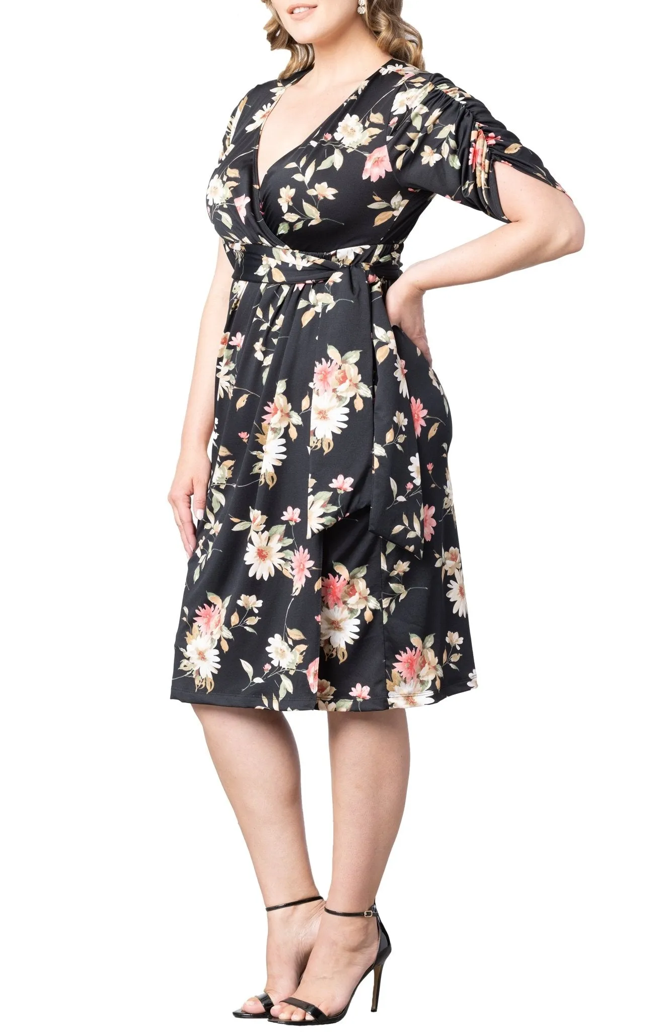 Eden Faux Wrap Dress - Plus sold by Dress Barn product image thumbnail 3