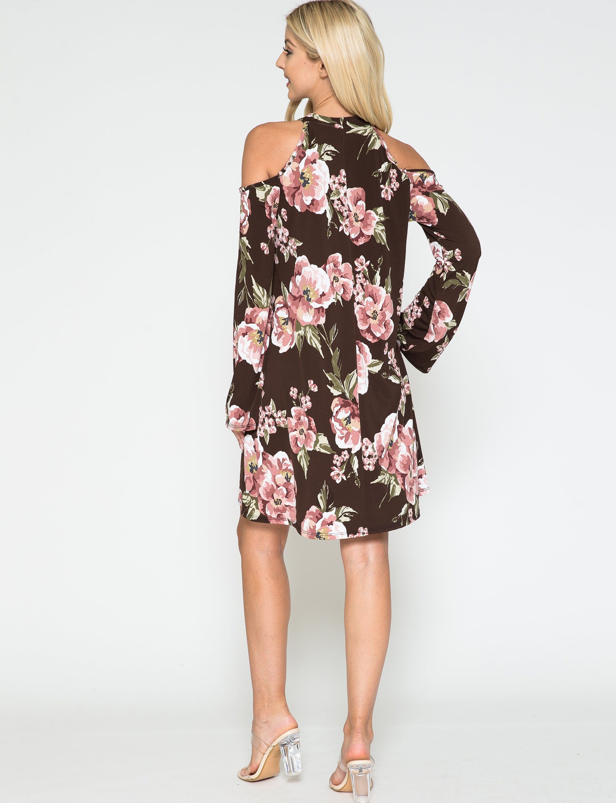 Floral Cold Shoulder Midi Dress sold by Dress Barn product image thumbnail 2
