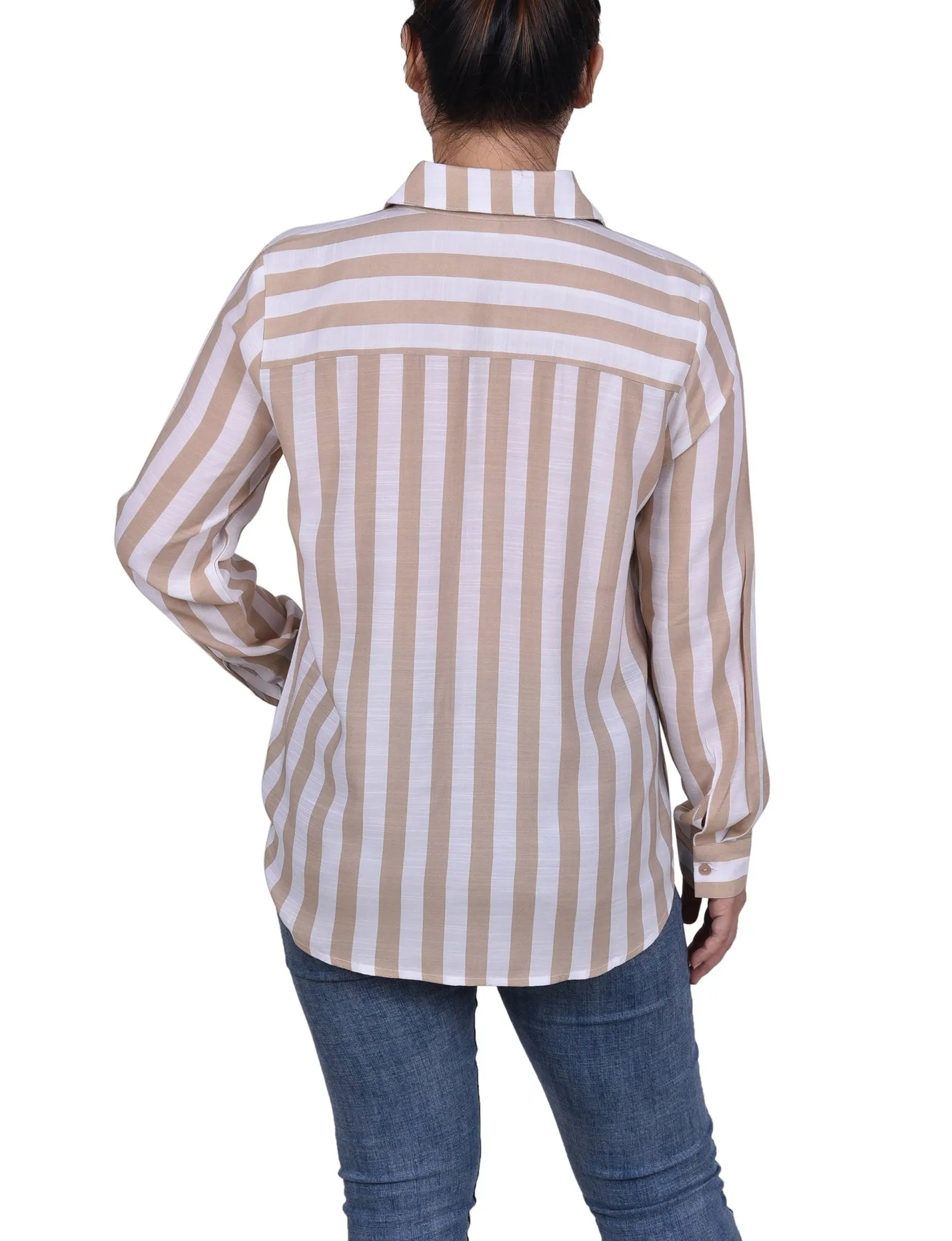 Long Sleeve Striped Blouse - Petite sold by Dress Barn product image thumbnail 3
