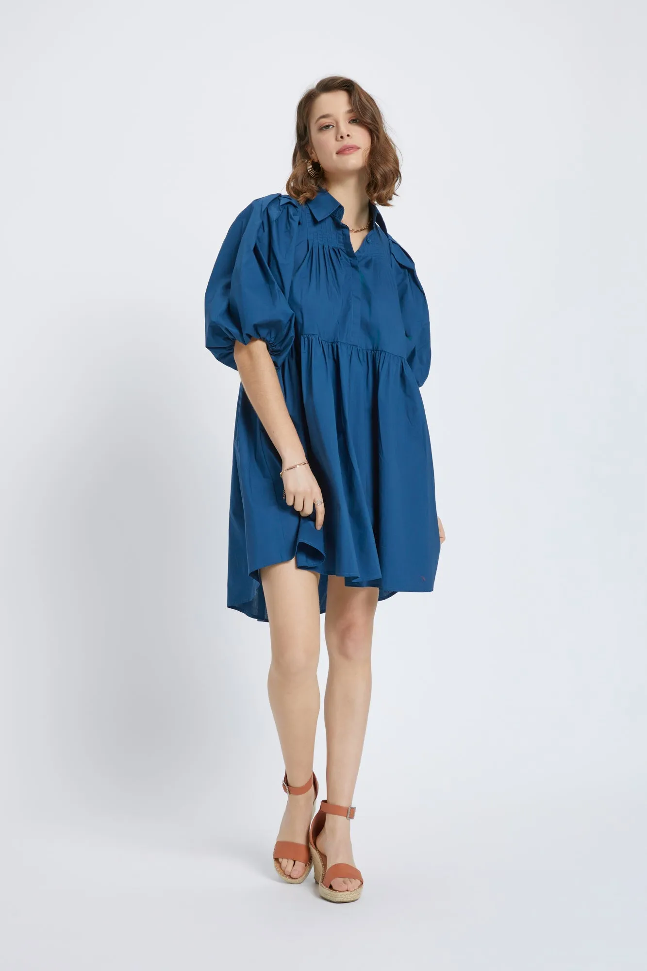 Solid Poplin Pleats Dress sold by Dress Barn product image thumbnail 3