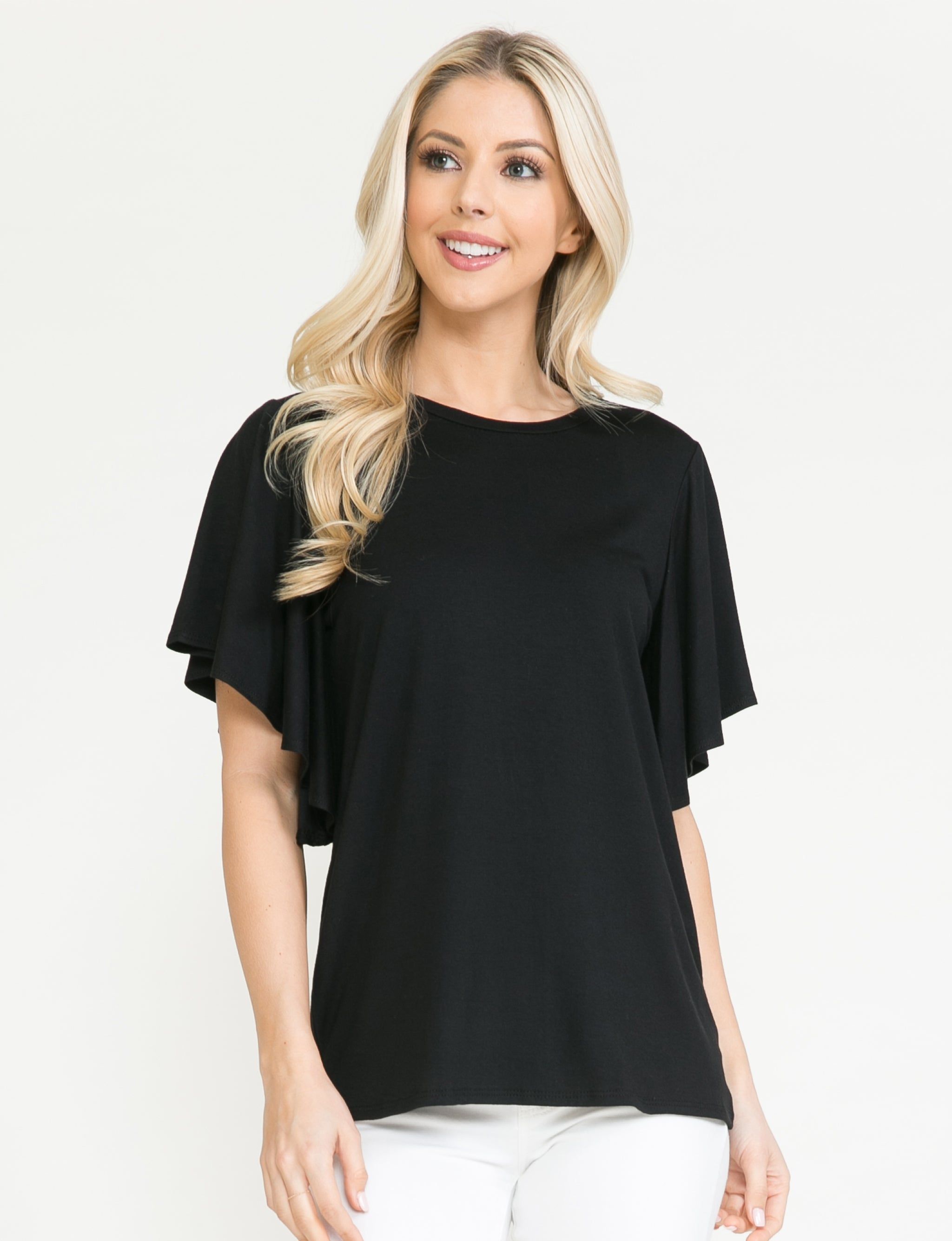 Soft Flutter Sleeve Top sold by Dress Barn product image thumbnail 4
