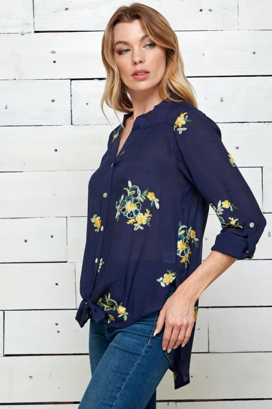 Figueroa & Flower 3/4 Sleeve Blouse sold by Dress Barn