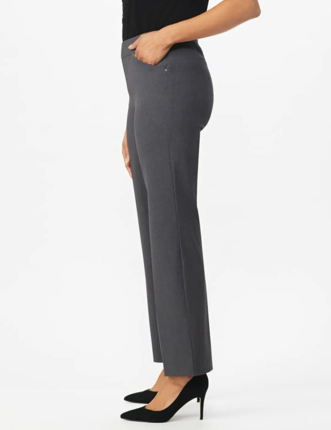Roz & Ali Secret Agent Pull On Tummy Control Pants Cateye Pockets with Rivets sold by Dress Barn product image thumbnail 4