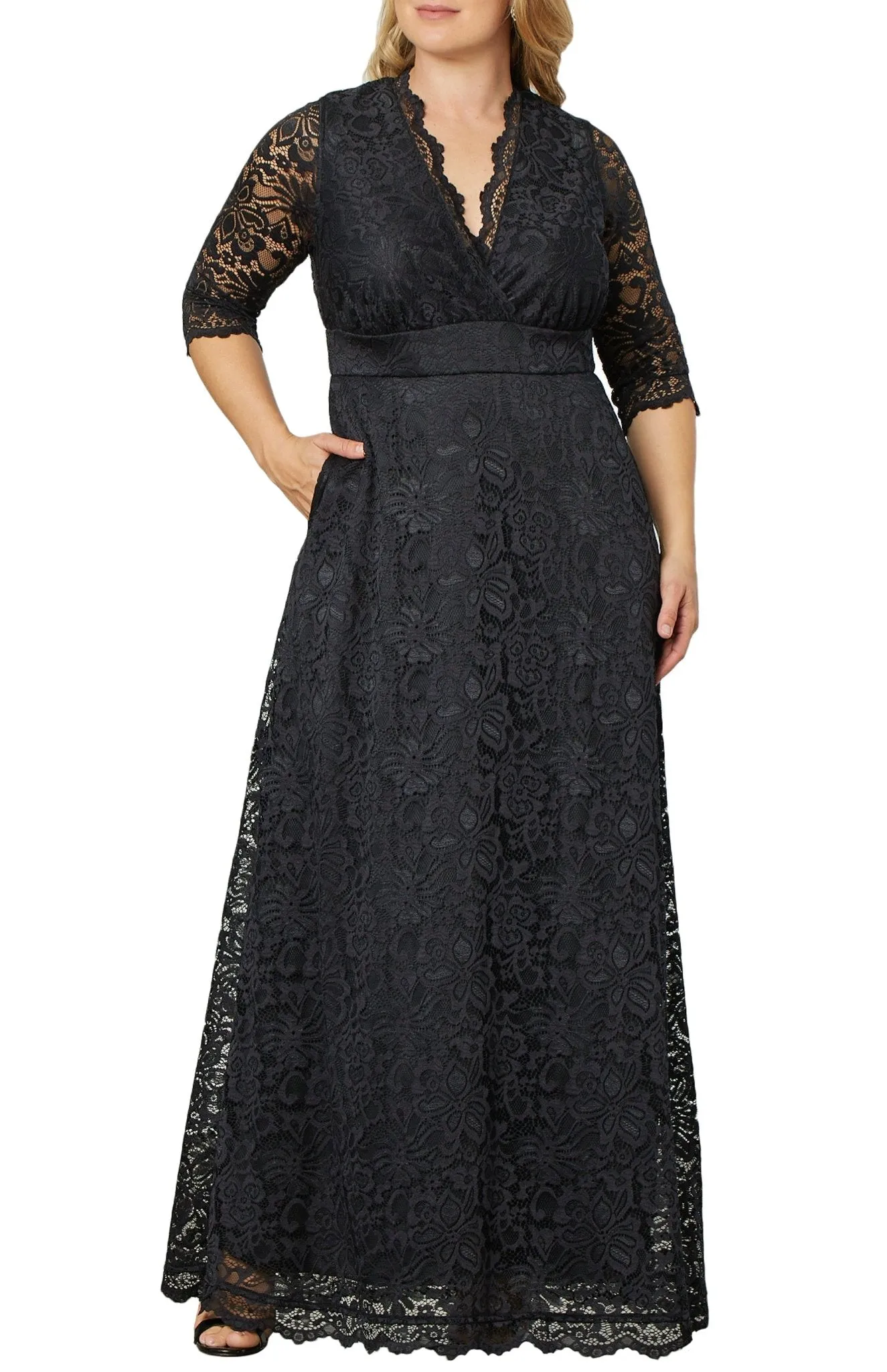Maria Lace Evening Gown - Plus sold by Dress Barn product image thumbnail 5