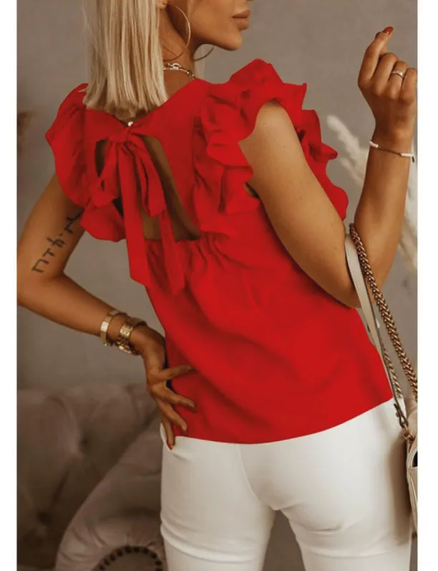 Orchid Ruffle Top - Plus sold by Dress Barn