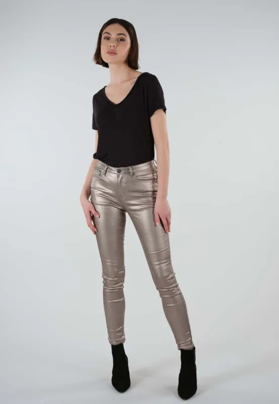 Deeluxe Lyzie Gold Pants sold by Dress Barn