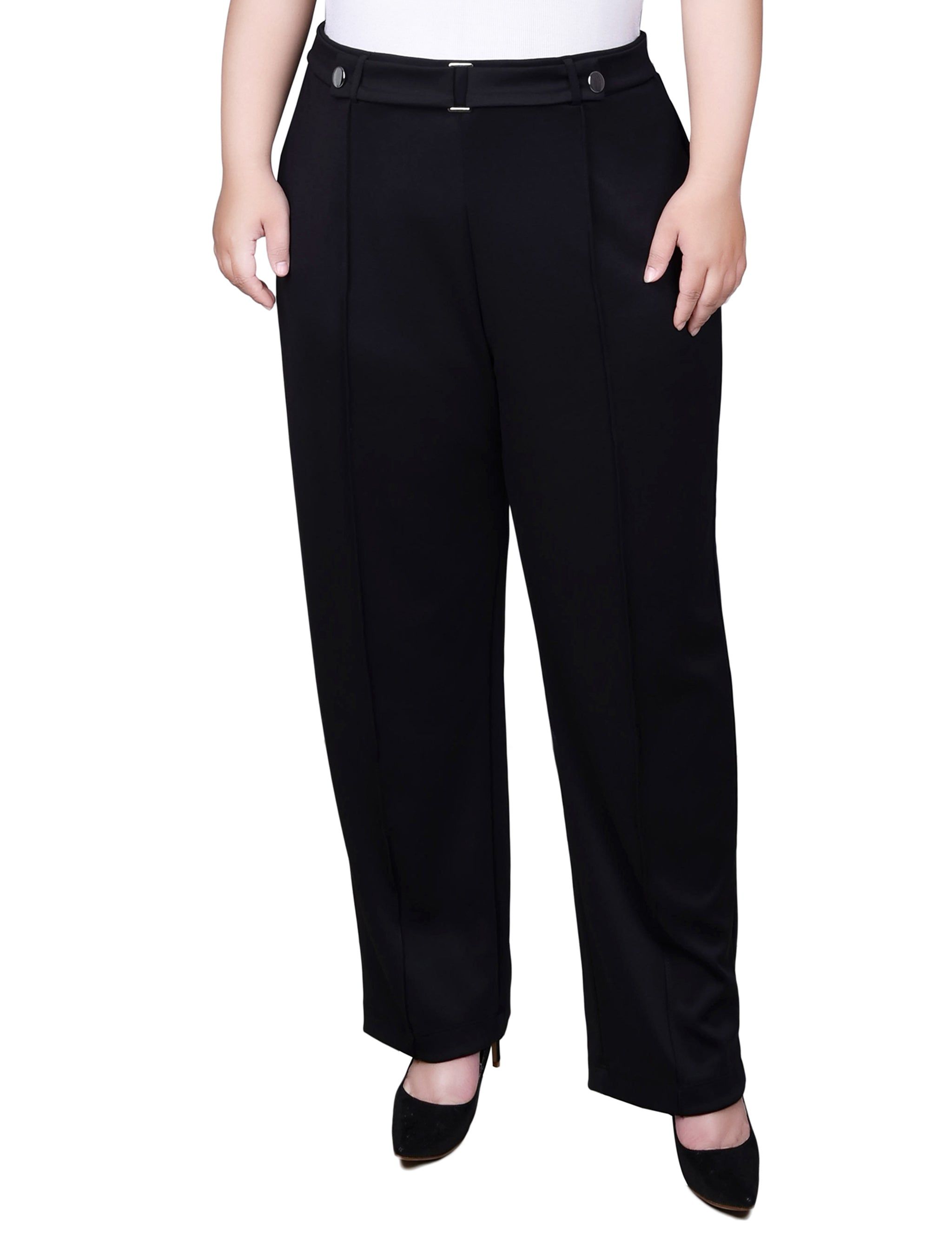 NY Collection Full Length Scuba Crepe Pants - Plus sold by Dress Barn