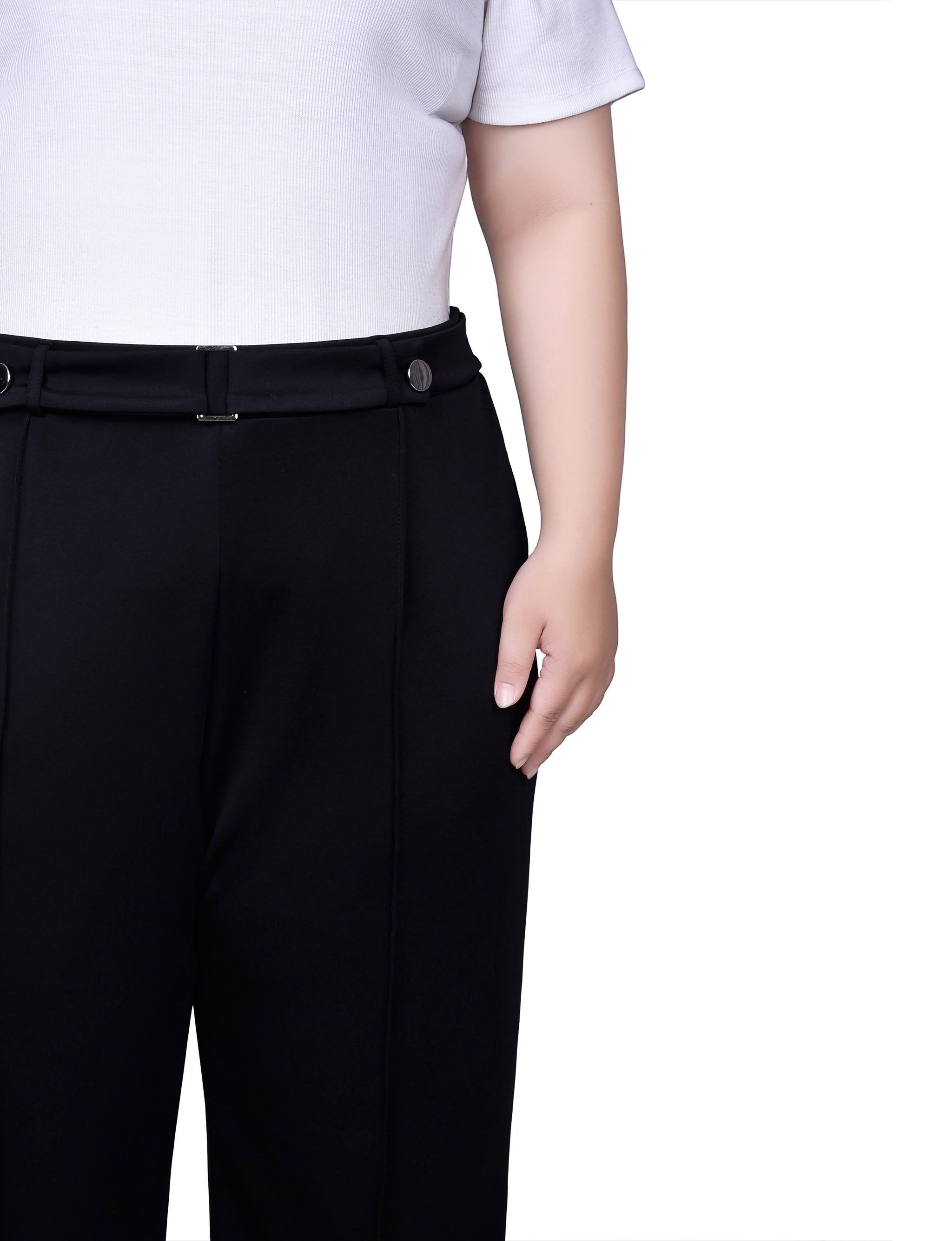 NY Collection Full Length Scuba Crepe Pants - Plus sold by Dress Barn product image thumbnail 3