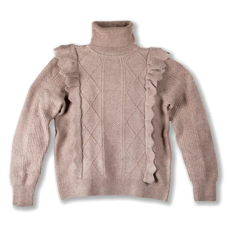 Ruffle Trim Cowl Neck Sweater sold by Dress Barn