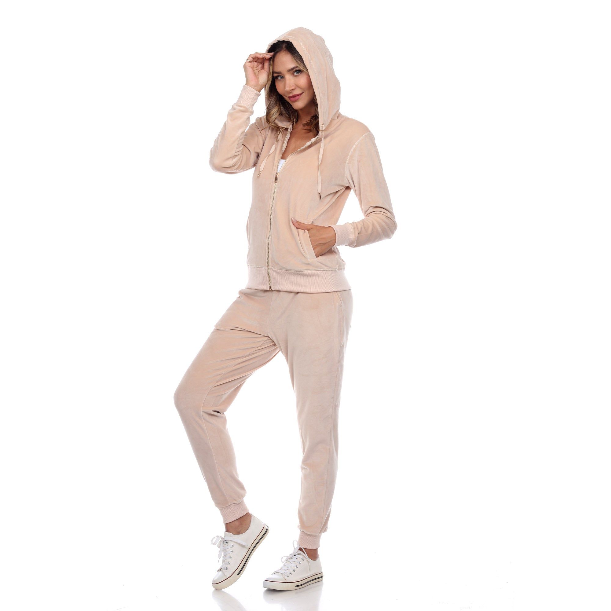 White Mark Women's 2 Piece Velour Tracksuit Set sold by Dress Barn product image thumbnail 5