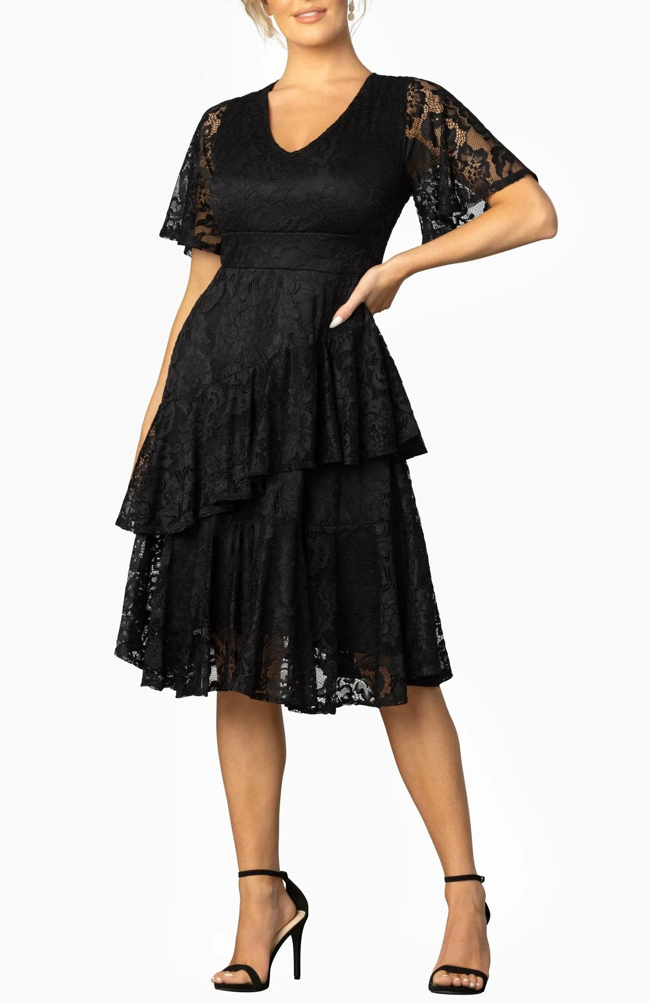 Lace Affair Cocktail Dress sold by Dress Barn product image thumbnail 5