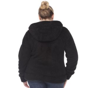 Hooded Sherpa Jacket - Plus sold by Dress Barn