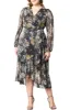 Clara Sparkling Long Sleeve Wrap Dress - Plus sold by Dress Barn