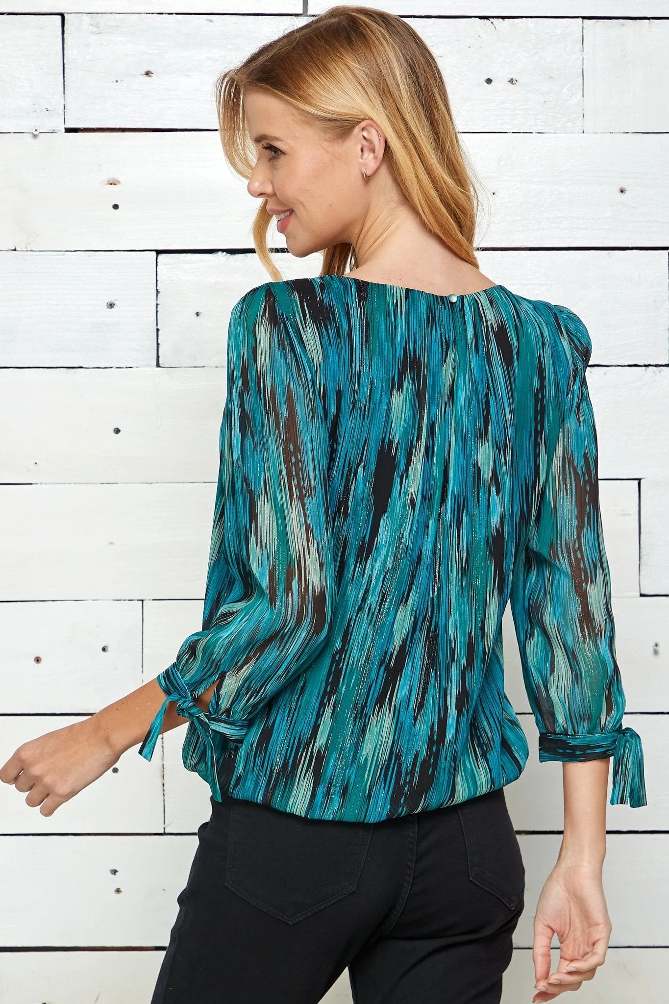 Jade 3/4 Sleeve Bubble Blouse sold by Dress Barn product image thumbnail 4