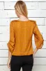 Orange 3/4 Sleeve Bubble Blouse sold by Dress Barn