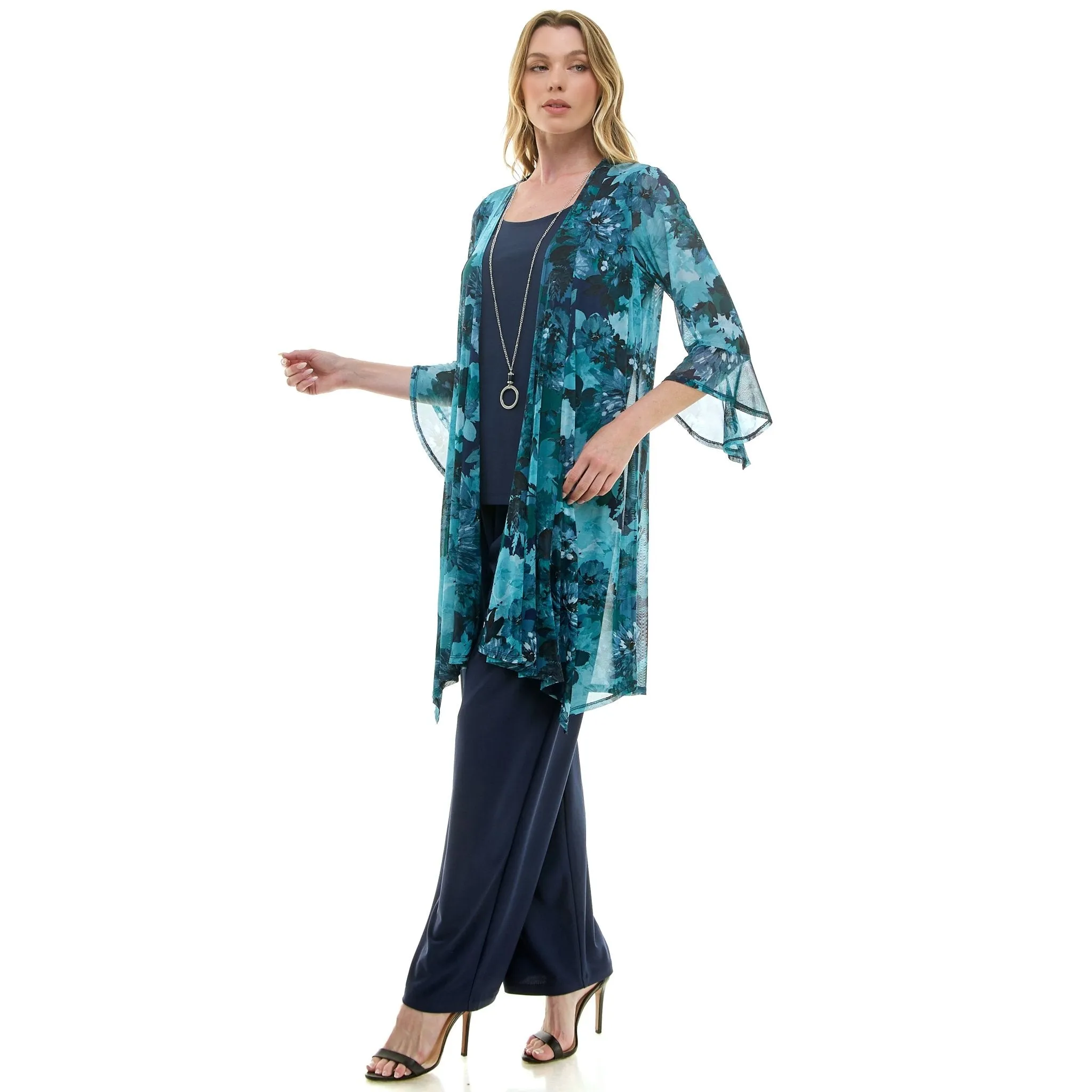 Black & Teal Pantset With Necklace sold by Dress Barn product image thumbnail 2